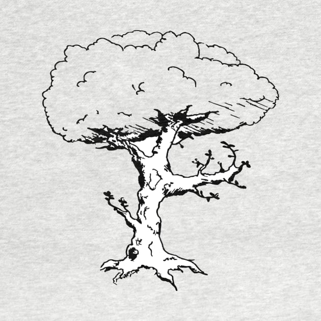 Black and White Tree Doodle Art Style by VANDERVISUALS